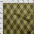 thumbnail image 3 of oneOone Cotton Flex Dark Olive Green Fabric Check Sewing Material Print Fabric By The Yard 40 Inch Wide, 3 of 4