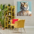 thumbnail image 3 of Stupell Industries Sir Prince Tiger Animals Painting Wrapped Canvas Art Print Wall Art, 36 x 36, 3 of 8