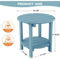 thumbnail image 3 of YEFU Adirondack Side Table, 18" Double Outdoor Side Table, Poly Lumber end Table, Weather Resistant for Indoor, Patio, Pool, Porch, Backyard-Blue, 3 of 6