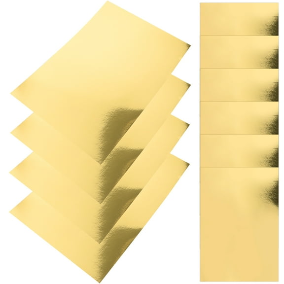 Phenofice 10 Sheets Diy Making Card Paper Golden Rectangular For Kids Classroom Activities