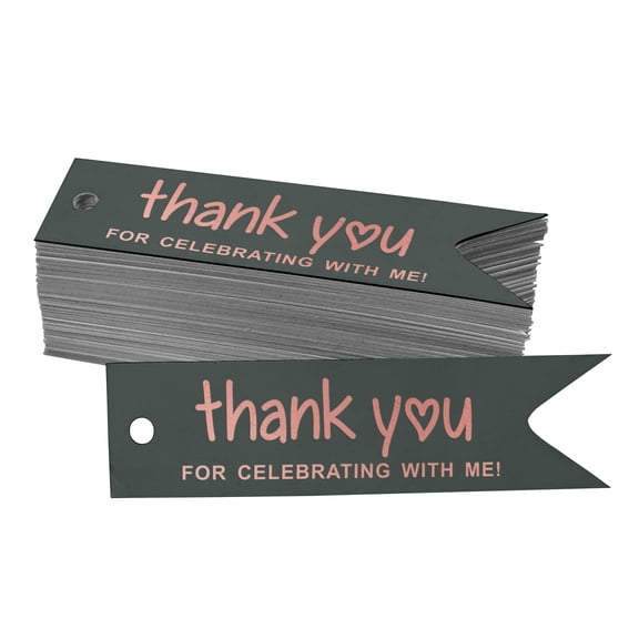Inkdotpot Rose Gold Foil Paper Hang Tags Thank You For Celebrating With Me Birthday Favor Tags 100 Pieces