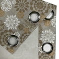 thumbnail image 4 of Ambesonne Floral Grommet Curtain, Ornament Flower Colorful, 50" x 72", Sepia Amber Grey, 4 of 6