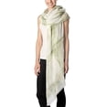 thumbnail image 1 of Women's Brushed Tie-dye Stroke Pattern Scarf (Olive), 1 of 1