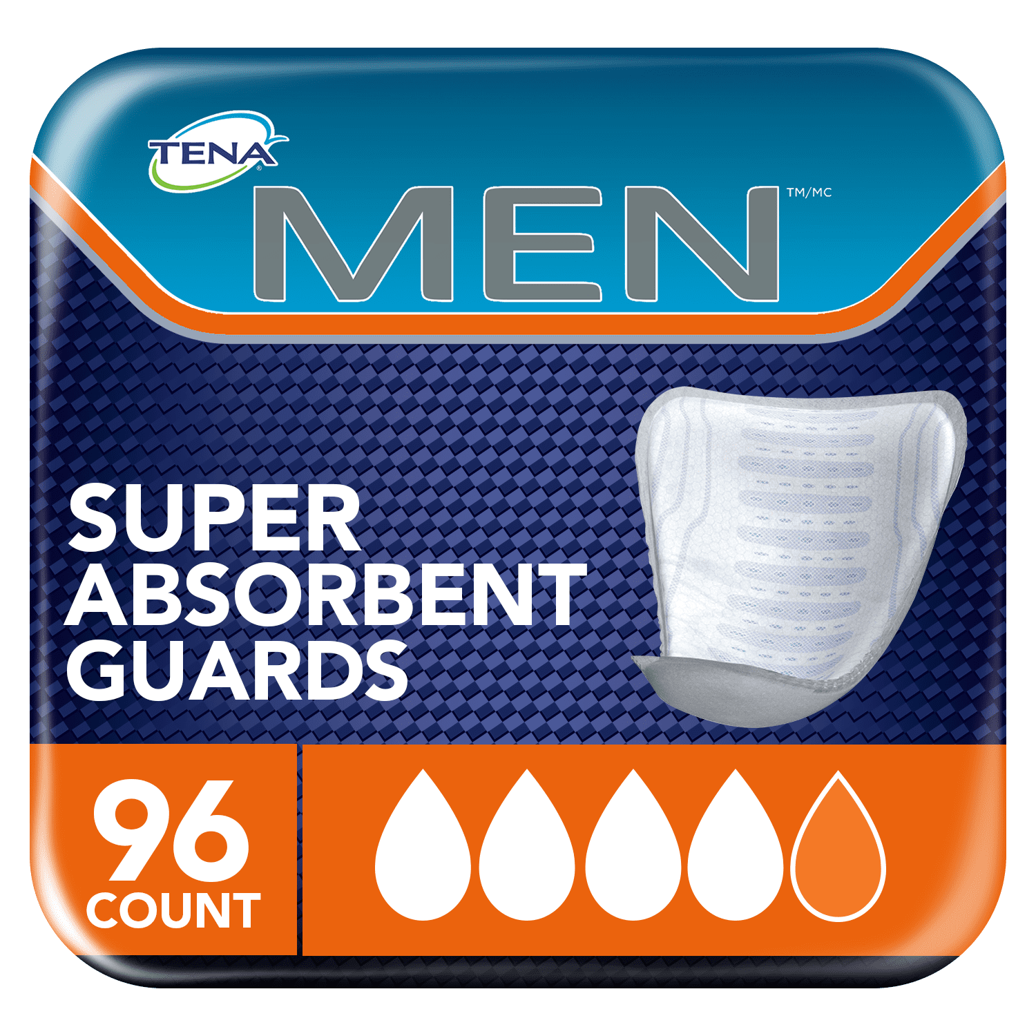 Tena Incontinence Guard for Men, Super Absorbency, 96 Count Walmart