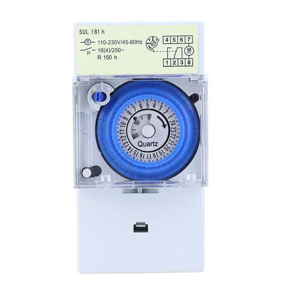 SUL181h 24 Hour Mechanical Timer, Quartz Motor, Switching Relay, 110~230VAC, 16A