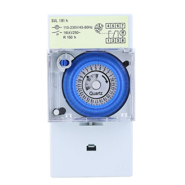 SUL181h 24 Hour Mechanical Timer, Quartz Motor, Switching Relay, 110~230VAC, 16A