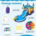 thumbnail image 5 of Infans Kids Inflatable Water Slide w/ Slide Splash Pool Water Cannon Blower Excluded, 5 of 7