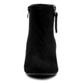 thumbnail image 3 of Ollio Women's Shoes Faux Suede Chunky Heel Zip Up Ankle Boots TWB01016, 3 of 6