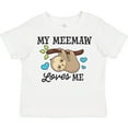 thumbnail image 3 of Inktastic My Meemaw Loves Me with Sloth and Hearts Boys or Girls Toddler T-Shirt, 3 of 5