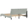 thumbnail image 5 of vidaXL Bed Frame with Headboard Light Grey 152x203 cm Velvet, 5 of 5