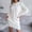 White, variant on Fesfesfes Long Sleeve Dresses for Women Round Neck Bodycon Midi Dress Solid Color Knitting Pullover Dress