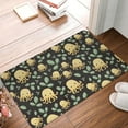 thumbnail image 4 of Picia Octopuses And Leaves Pattern Flannel Doormat – 16x24 Inch Non-Slip Indoor Mat, Absorbent & Quick-Dry Rug for Entryway, Bathroom, Kitchen, and Bedroom, Machine Washable, 4 of 7