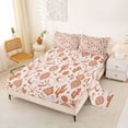 thumbnail image 2 of Erosebridal Boho Cow Skull Full Size Sheets, Rustic Farmhouse Aztec Bed Sheets, Pink Orange, 4pcs 1 Flat Sheet, 1 Fitted Sheet and 2 Pillowcases, 2 of 5
