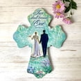 thumbnail image 2 of Glow Decor Two Shall Become One Wedding Day Wall Cross - 8", 2 of 3