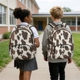 thumbnail image 2 of Jeiento Brown Cow Print 17 Inch Kids Schoolbag and Backpack Set 4-Piece Lunch Bag Pencil Case Water Bottle Holder Lightweight Tear-Resistant Large Capacity Book Bag, 2 of 7