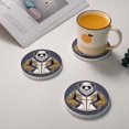thumbnail image 2 of LNWH Non-Slip Decorative Drink Coasters, Absorbent Panda Mascot Pattern Drink Mats, 6PCS, 2 of 7