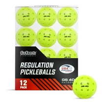 GoSports GS 40 Pickleball Balls - 12 Pack of Regulation USAPA Pickleballs