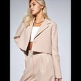 thumbnail image 4 of Conjuntos de 2 Piezas para Mujer: Blazer Elegante, Chaqueta, Pantalón Recto de Cintura Alta, Conjunto Informal de Negocios. Albaricoque L, 4 of 10