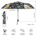 thumbnail image 3 of FORMRS Travel Umbrella Folding Auto Open Close Windproof Rain UV Protection, Navy Floral Pattern, 3 of 8