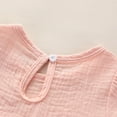thumbnail image 4 of Girls Clothes Clearance Infants Efsteb Toddler Girl Summer Shorts Sets Comfy Solid Color Round Neck Short Sleeve T Shirts Shorts Set Casual Fashion Outfits (Pink,0-6 Months), 4 of 8