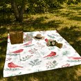 thumbnail image 7 of Red Cardinals Snowy Pine Boughs Festive Holiday, Festive Holiday Scene, Warm Flannel Blanket for Living Room and Reading Nook, Art Lovers Christmas Gift, Festive Home Decor, 7 of 7