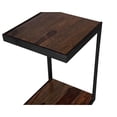thumbnail image 5 of Pemberly Row Contemporary Solid Sheesham Wood C Table in Brown (Set of 2), 5 of 6