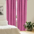 thumbnail image 2 of Ambesonne Colorful Curtains, Hot Pink Retro Stars, Pair of 28"x95", Multicolor, 2 of 5