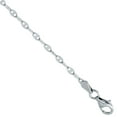 thumbnail image 1 of 925 Sterling Silver Italian Rhodium Finish Coffee Chain Link Necklace 2.5mm, 1 of 1