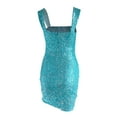 thumbnail image 5 of Coduop Women's Shiny Sequins Split Dress Glitter Sleeveless Party Cocktail Bodycon Mini Dress, 5 of 6