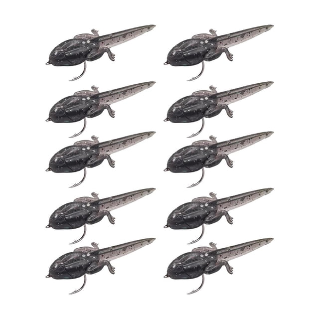 Pre-Rigged Tadpole Lures, 1.5 in, Floating Soft Plastic Bait, Lifelike Action to Attract Multiple Fish Species, Perfect for Bass Fishing in Lakes and Rivers