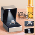 thumbnail image 6 of Novel Box Square Shaped Gold Ring Box with LED Light for Jewelry Gift 2.5x2x2.25 Inches, 6 of 9