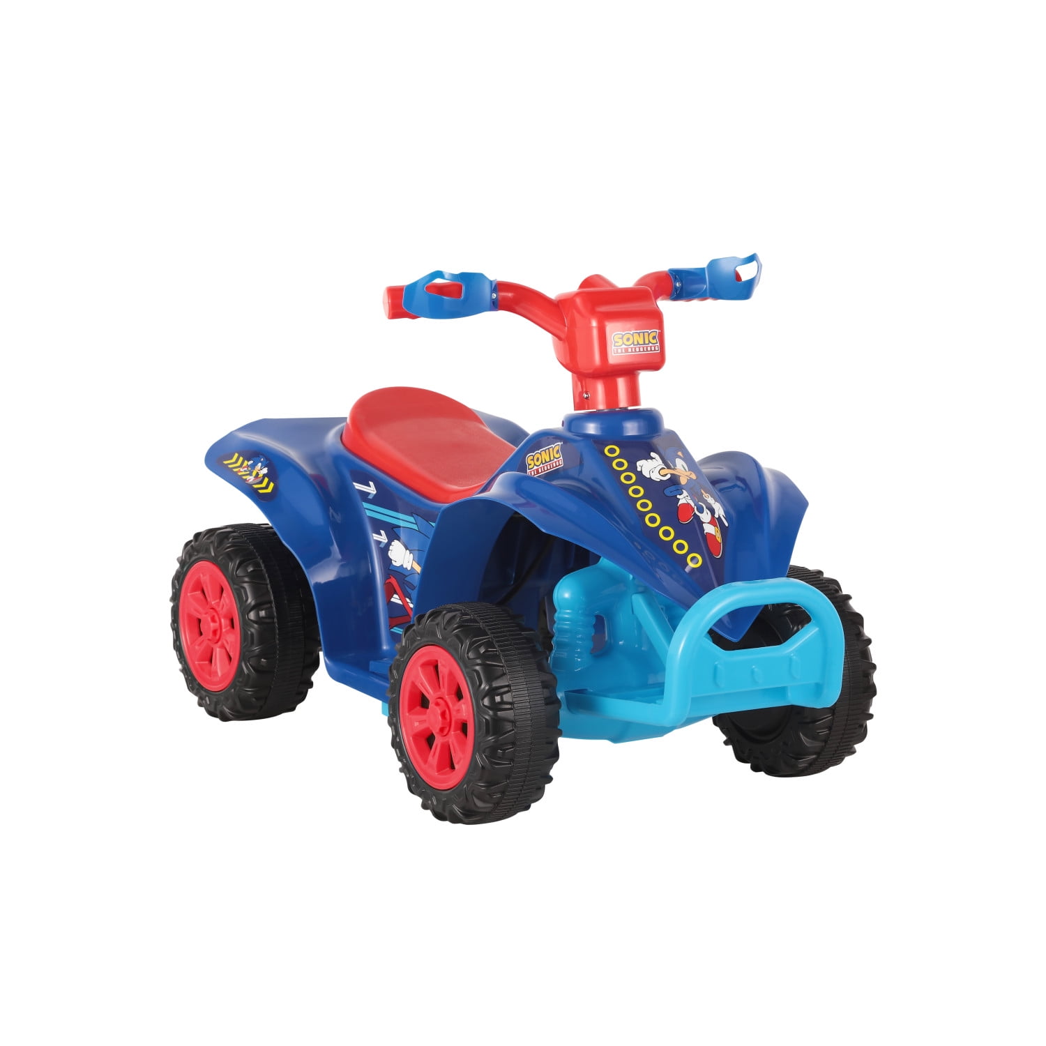 Licensed Sonic The Hedgehog 6V Battery Powered Ride on ATV for Kids Ages 2-5 Years Old, Blue