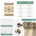 thumbnail image 6 of Beige Khaki Boho Balloon Curtains for Living Room/French Door, Vintage Ethnic Tribe Abstract Art Retro Tie Up Curtains 63 Inch Length Energy Saving Kitchen Curtains Shades for Windows 42"x63", 6 of 8