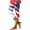 #11_Blue, variant on Stars and Stripes Leggings for Women High Rise Tummy Control Cropped Pants Independence Day Patriotic Capri Pant Slim Fit Yoga Sport Exercise Legging with Lace Trim