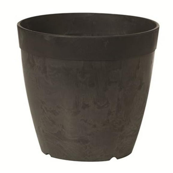 12 in. Dolce Round Planter - Black