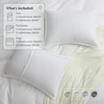 thumbnail image 3 of Peace Nest Linen Cotton Duvet Cover and Pillow Sham Set, Breathable and Skin-Friendly Bedding Set White - Full, 3 of 5