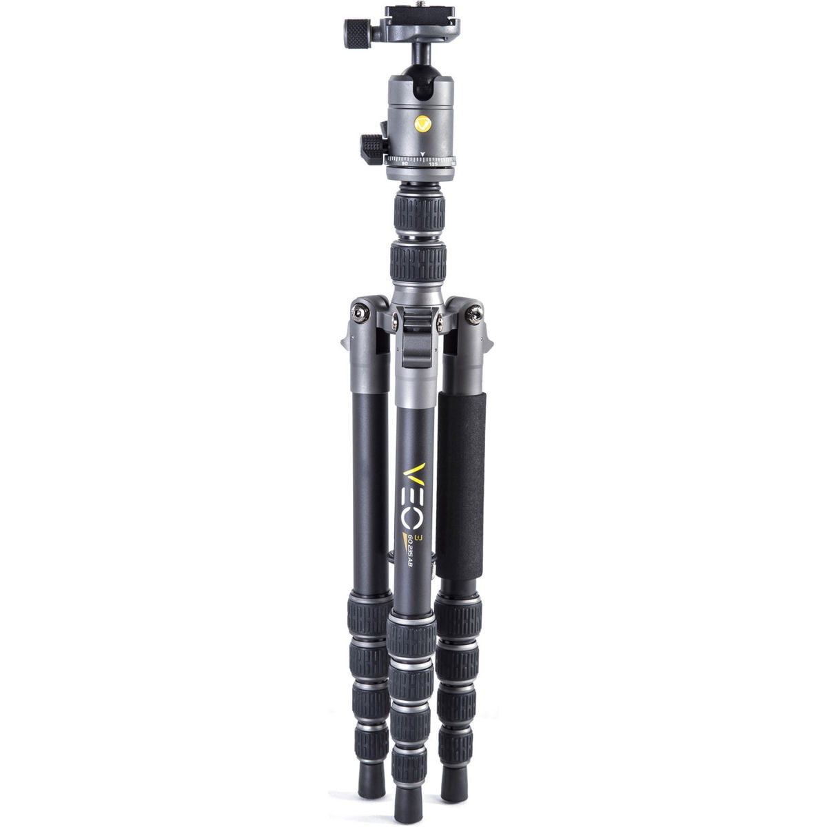 Vanguard VANGUARD VEO3GO235AB Compact Aluminum Travel Tripod with Ball Head, Monopod Option, Smart Phone Holder and Bluetooth Remote, Black