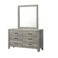 thumbnail image 4 of Contemporary 4pc Twin Size Platform Bedroom Set Gray Finish Bed Dresser Mirror Nightstand Wooden Bedroom Furniture, 4 of 6