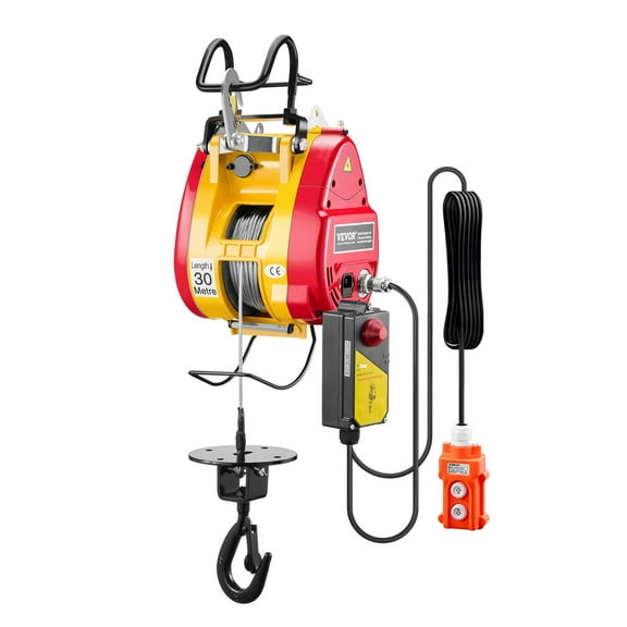 CAFORKP 2-in-1 Electric Hoist Winch, 1100 lbs Capacity, 1800W Portable Power Winch