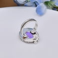 thumbnail image 4 of Purple Charoite 925 Sterling Silver Ring, Adjustable Ring, Silver Jewelry Ring, Purple Ring, Oval Ring, Dainty Ring, Handmade Ring, Gemstone Ring, Gif, 4 of 4