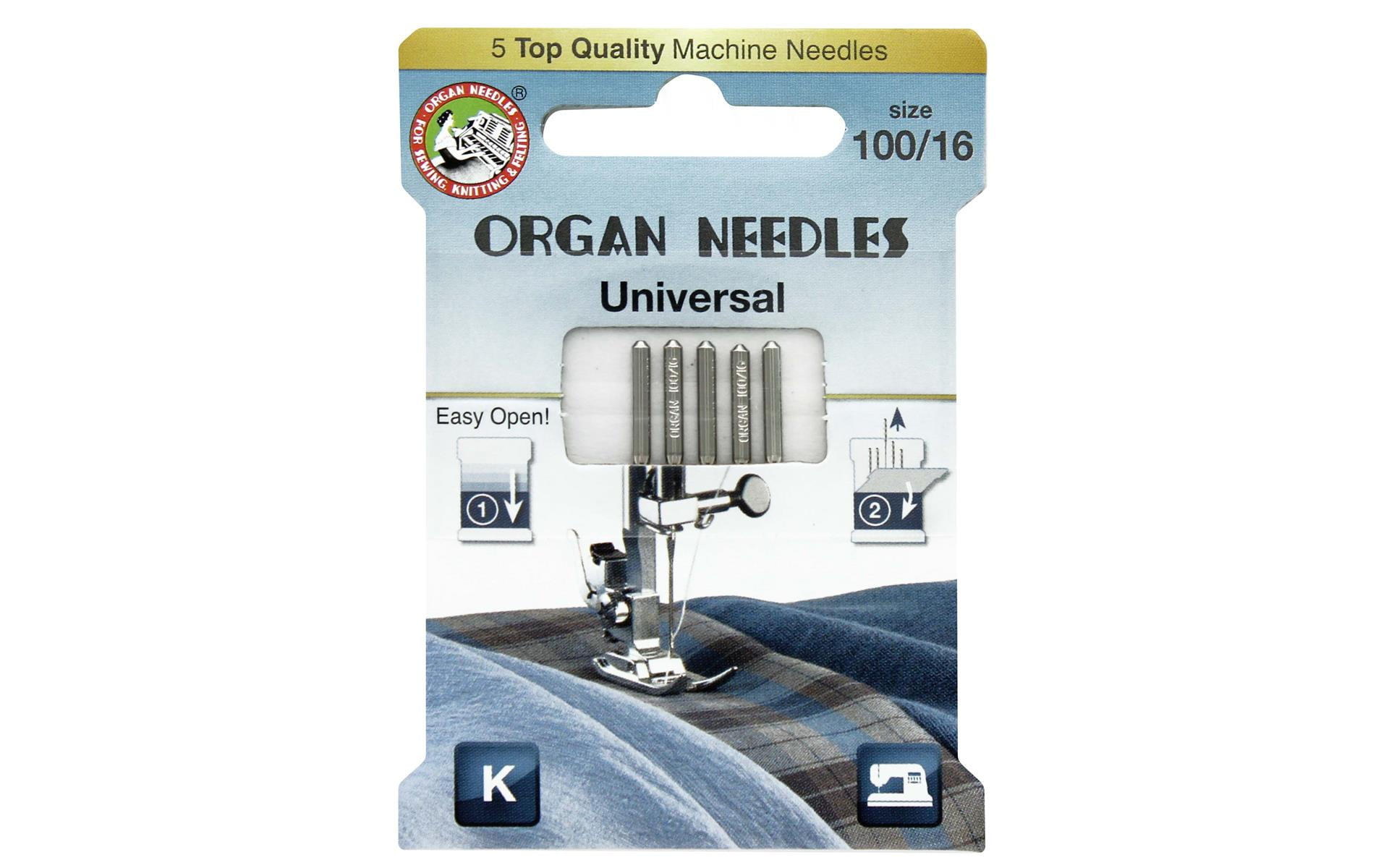 3000104 ORGAN NEEDLES MACH NEEDLE UNIVERSAL SZ100 16 5PC