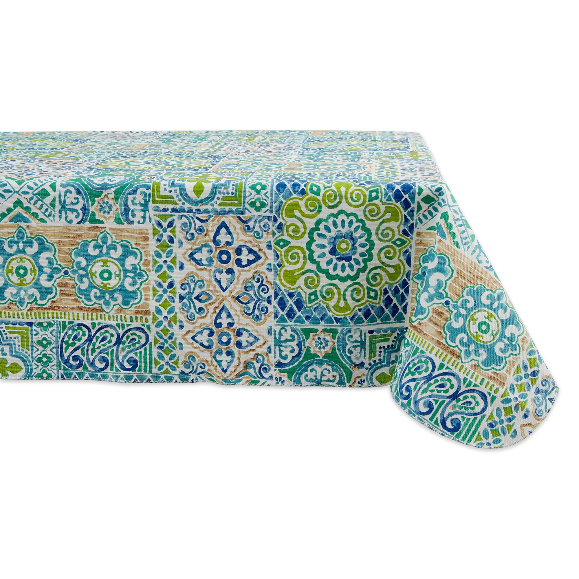 7' Spanish Tile Vinyl Tablecloth