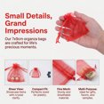 thumbnail image 3 of unbranded 100Ud Bolsa De Organza Roja Para Empaque Con Cordón Para Joyería Y Eventos, 3 of 6