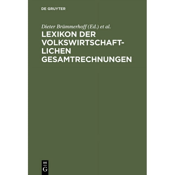Lexikon der Volkswirtschaftlichen Gesamtrechnungen, (Hardcover)