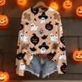 thumbnail image 7 of Certgust Women's Sweatshirts Under $15 Womens Halloween Graphic Print Long Sleeve Knit Pullover Sweater with Cozy Seasonal Style, 7 of 7