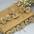 thumbnail image 4 of Burlap Bow Mini Flowers Decoration Bowknot Wedding Jute Vintage Rustic Wrapping Pastoral Festive Gift Bows Tree Garland, 4 of 9