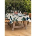 thumbnail image 2 of Blueberry Spring Leaves Outdoor Tablecloth - 60x102 Inch Rectangle Dining Table Cover, Beige Botanical Branches Waterproof Outdoor Table Cloth with Umbrella Hole & Zipper for Picnic/Patio/Party, 2 of 7