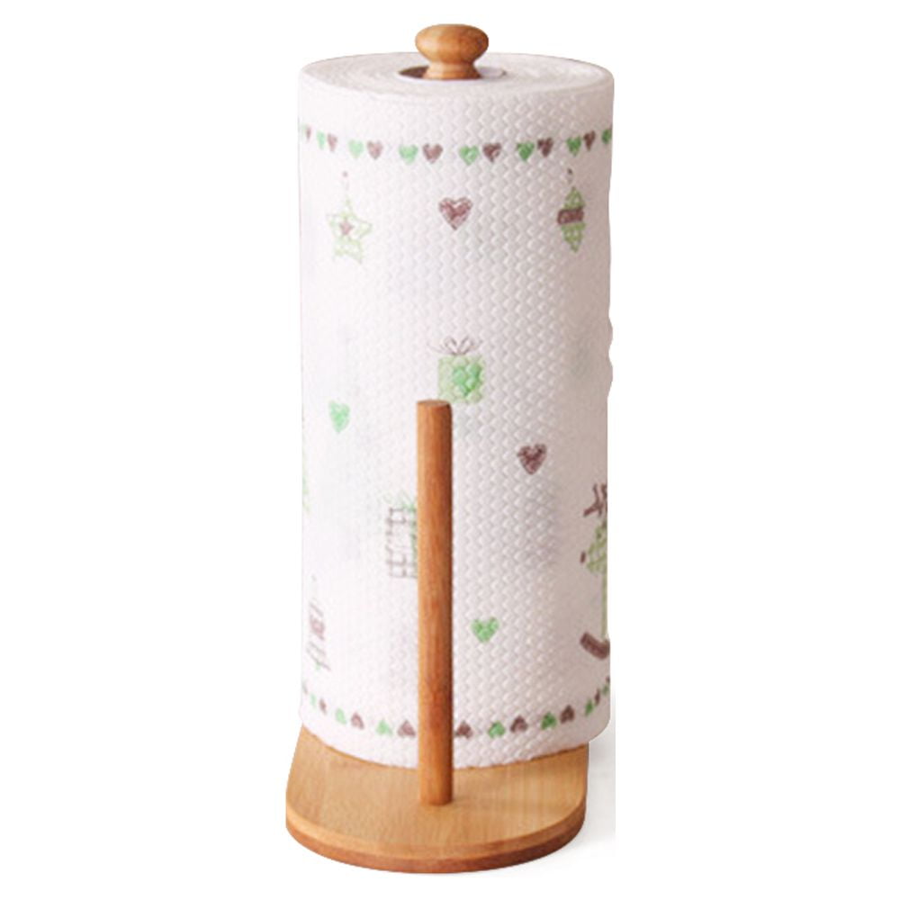 Labymos Kitchen Paper Towel Holder Kitchen Towel Stand Rack Bamboo Vertical Paper Towel Holder for Walmart