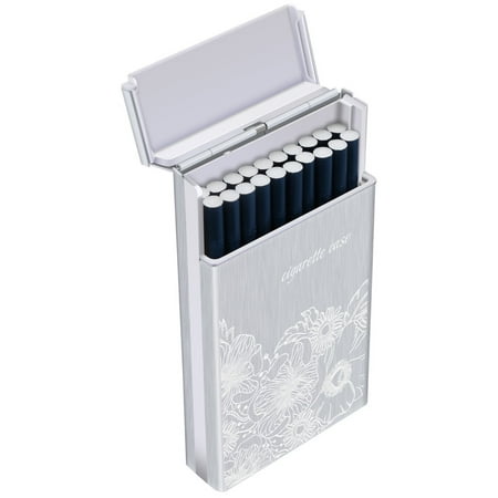 Padgene Women's Cigarette Box, Holds 20 Thin Cigarettes Case Box Automatic Shells Portable Cigarette Holder for Ladies Women's Gift (Best Way To Hold A Cigarette)