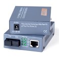 thumbnail image 1 of Gigabit Monomode Fibre Optique Convertisseur Set SC Port de Haute Qualité Chip Métal Shell Noir US Plug, 1 of 7